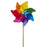 Windmill - Grande / Rainbow / 31 cm with a 58 cm Wooden Stick - Geppetto's Workshop