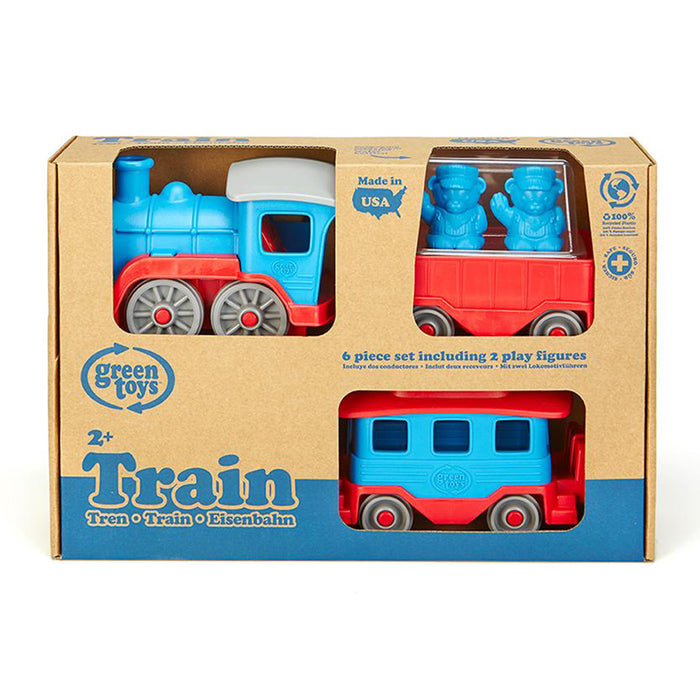 green toys train packaging
