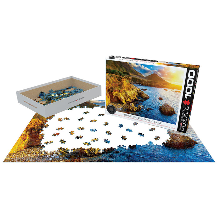 1000 Piece Puzzle - Sunset on the Pacific Coast - Geppetto's Workshop