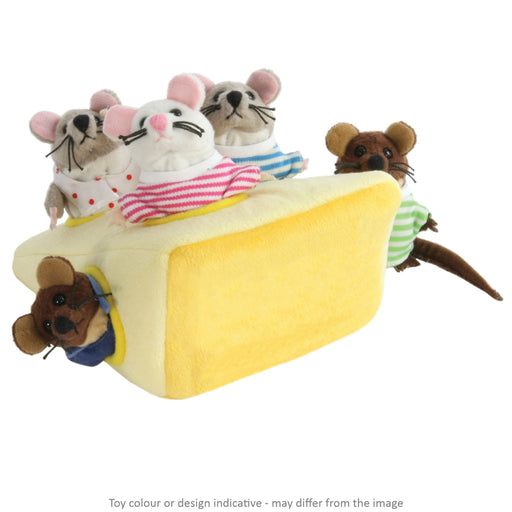 Hide Away Puppet - Mouse Family in Cheese - Geppetto's Workshop