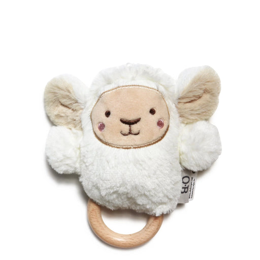 Soft Rattle Toy - Lee Lamb / White / 17 cm - Geppetto's Workshop