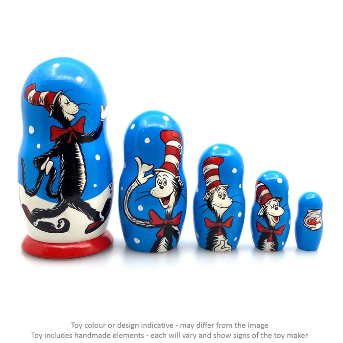 Cat in the Hat - Large Light Blue / 5 pc set /Approx 17 cm - Geppetto's Workshop