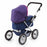 Trendy Royale Pram - Dark Blue with Pink Hearts and Unicorn