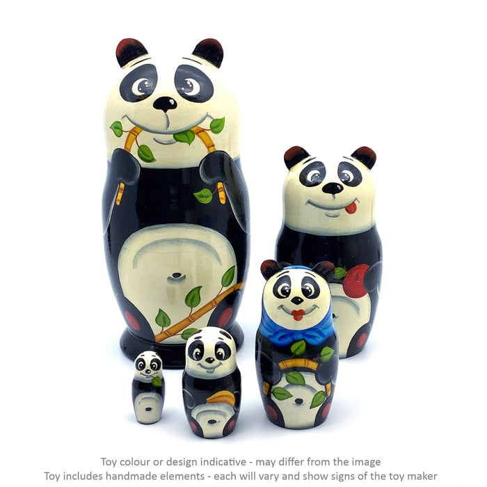 Animal 3D - 5 pc set / Panda Family / Approx 16 cm - Geppetto's Workshop