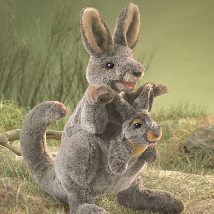 Kangaroo with Joey Puppet