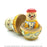 Santa - 4 pc set / White with Gold Detail / 12 cm - Geppetto's Workshop
