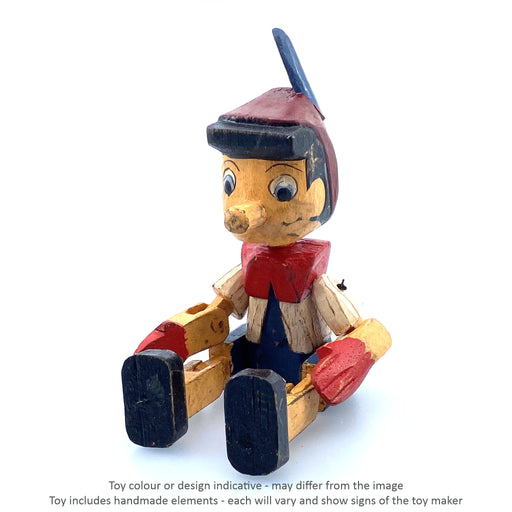 Pinocchio Figurine - Sitting / Small / 20 cm - Geppetto's Workshop