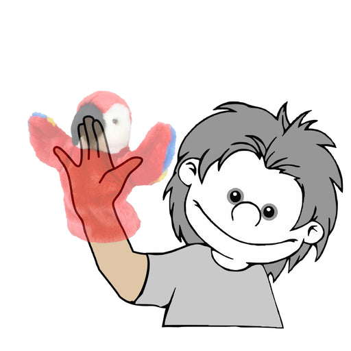 Lil Friends Puppet - Scarlet Macaw / 26 cm - Geppetto's Workshop