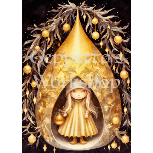 Greeting Card - Child in Christmas Bauble