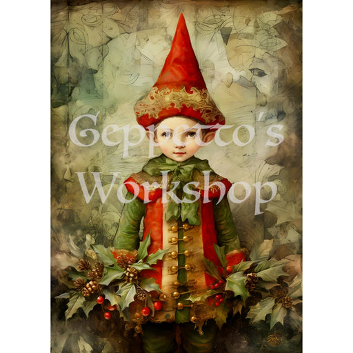 Greeting Card - Christmas Elf Child