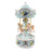 Musical Carousel - Blue and White with 3 White Horses / 19 cm - Geppetto's Workshop