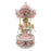 Musical Carousel - Pink and White with 3 White Horses / 19 cm - Geppetto's Workshop