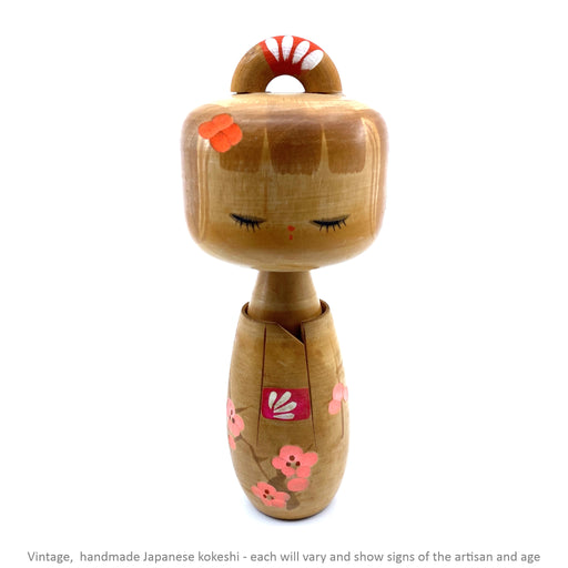 Vintage Kokeshi - Natural with Hair Loop / 19 cm / Circa 1970s