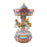 Musical Carousel - Pink and Mauve with 3 White Horses / 17 cm (NB365) - Geppetto's Workshop