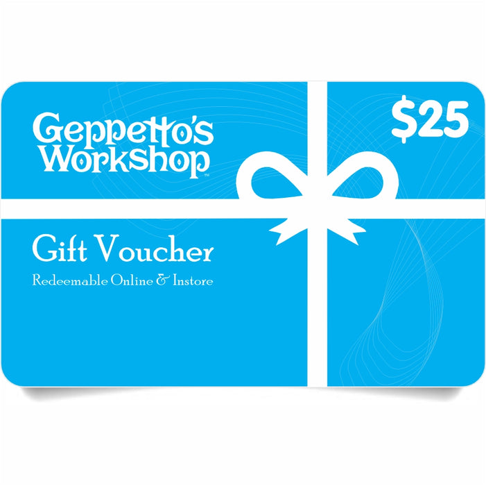 Gift Voucher - $25 - Geppetto's Workshop