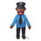 silly puppets 25 inch policeman black hero