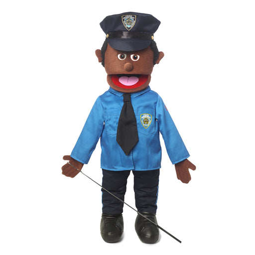 silly puppets 25 inch policeman black hero