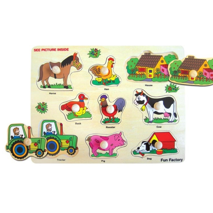 fun factory peg puzzle with knobs farm with tractor hero