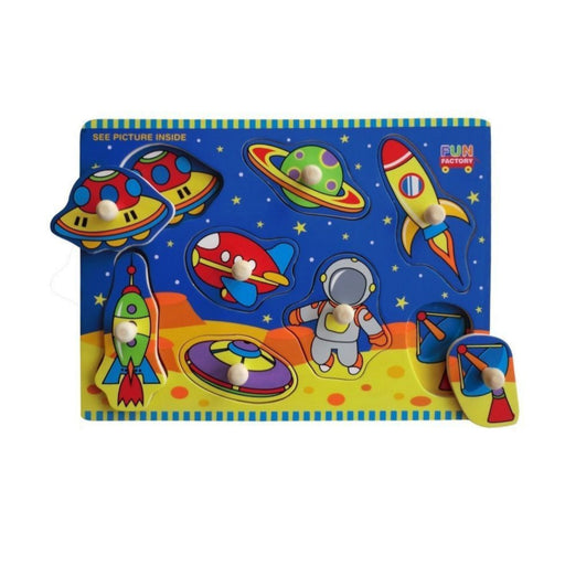 fun factory peg puzzle with knobs space hero