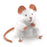 folkmanis white mouse puppet hero