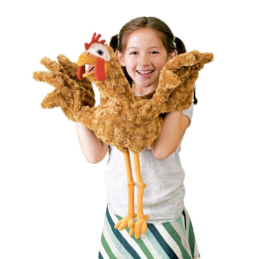 folkmanis chicken puppet action