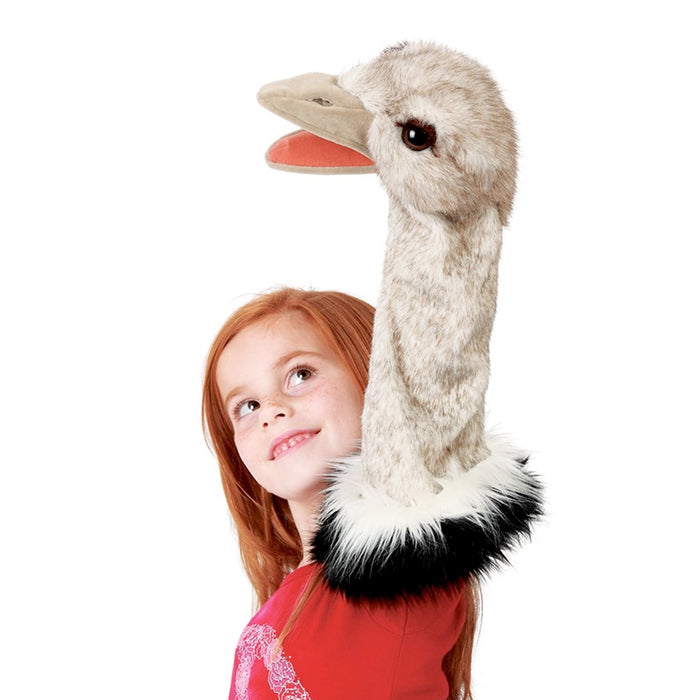 folkmanis ostrich stage puppet action
