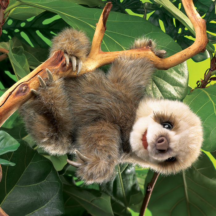 folkmanis baby sloth puppet lifestyle