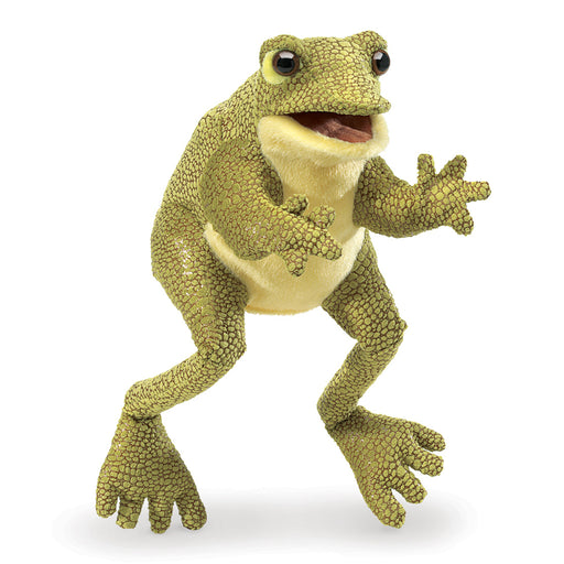 folkmanis funny frog puppet hero