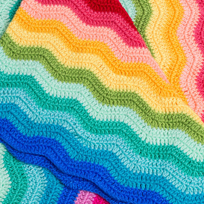 ob designs ripple blanket rainbow detail