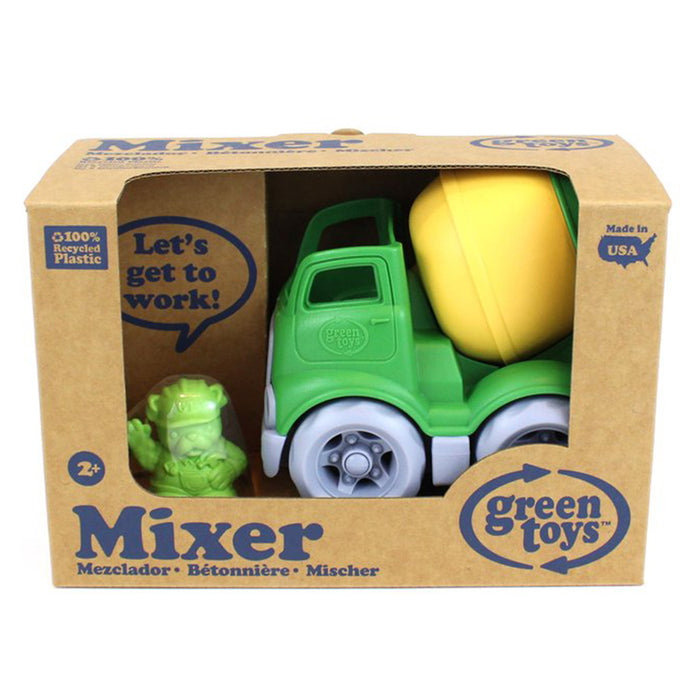 green toys construction mixer yellow packaging