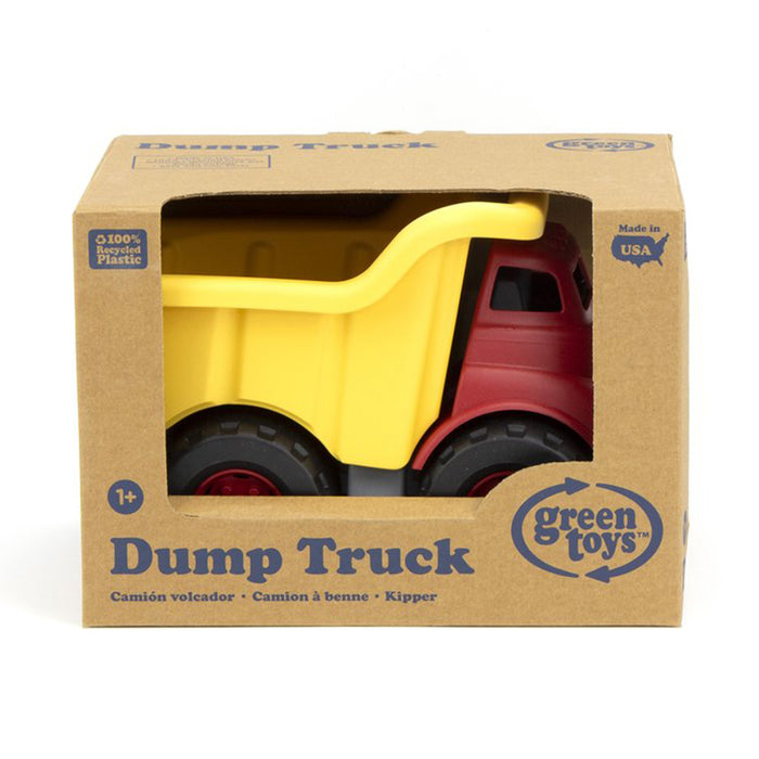 green toys dump truck packaging