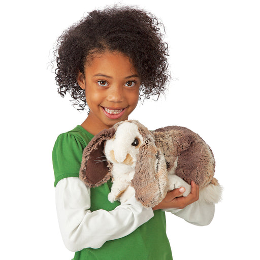 folkmanis baby lop rabbit puppet action
