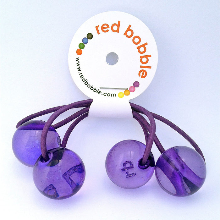 red bobble hair bobbles purple packaging