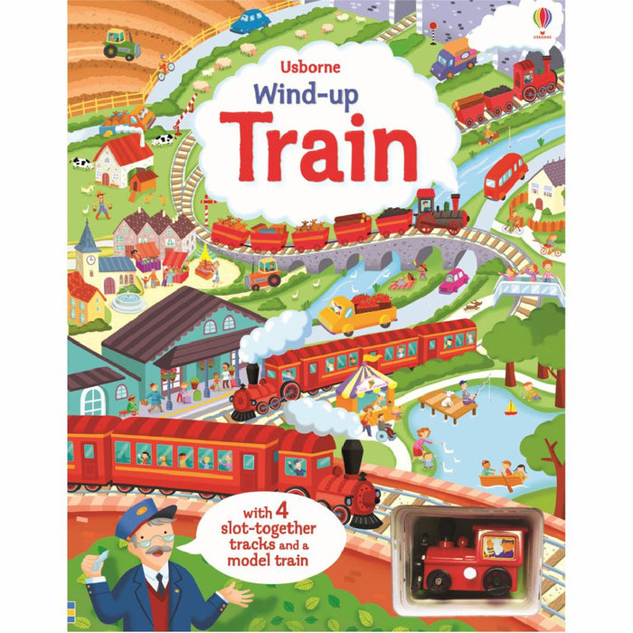 usborne wind up train puzzle book cover