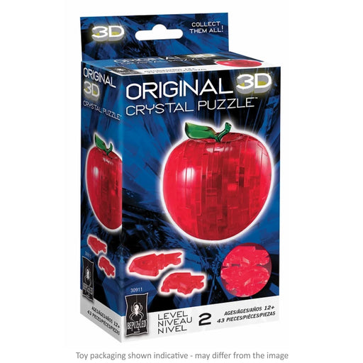 3d crystal puzzle red apple box