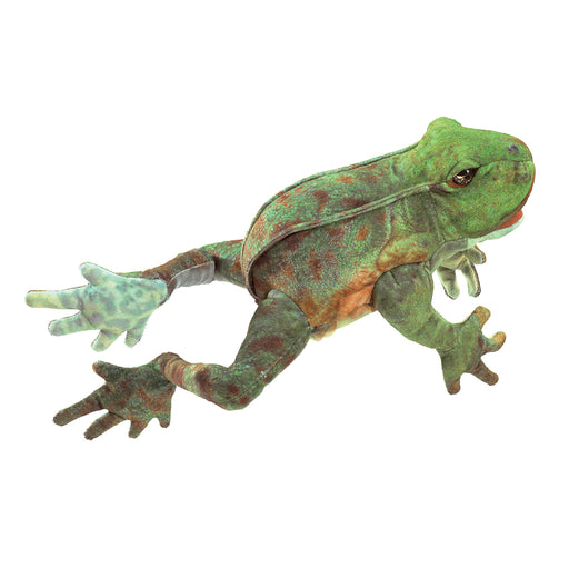 folkmanis jumping frog puppet hero
