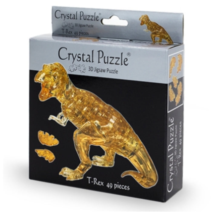 3d crystal puzzle gold trex box