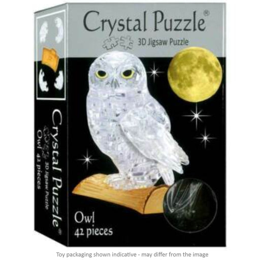 3d crystal puzzle owl clear box