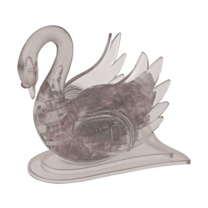 3d crystal puzzle clear swan assembled