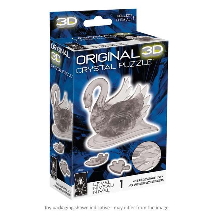 3d crystal puzzle clear swan box