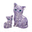 3d crystal puzzle cat and kitten assembled