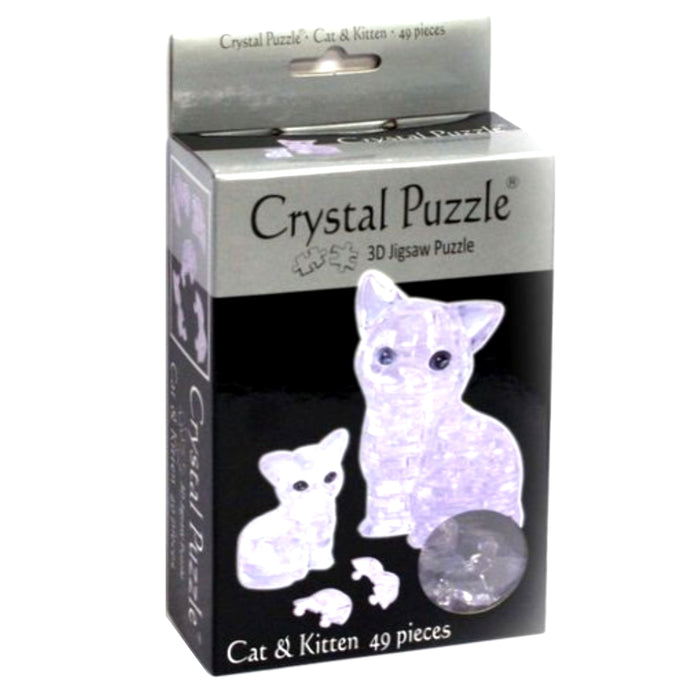 3d crystal puzzle cat and kitten box