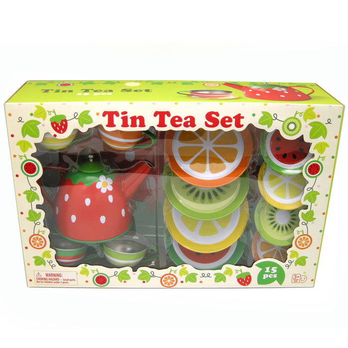 Tin Tea Set - Fruit / 15 pcs - Geppetto's Workshop