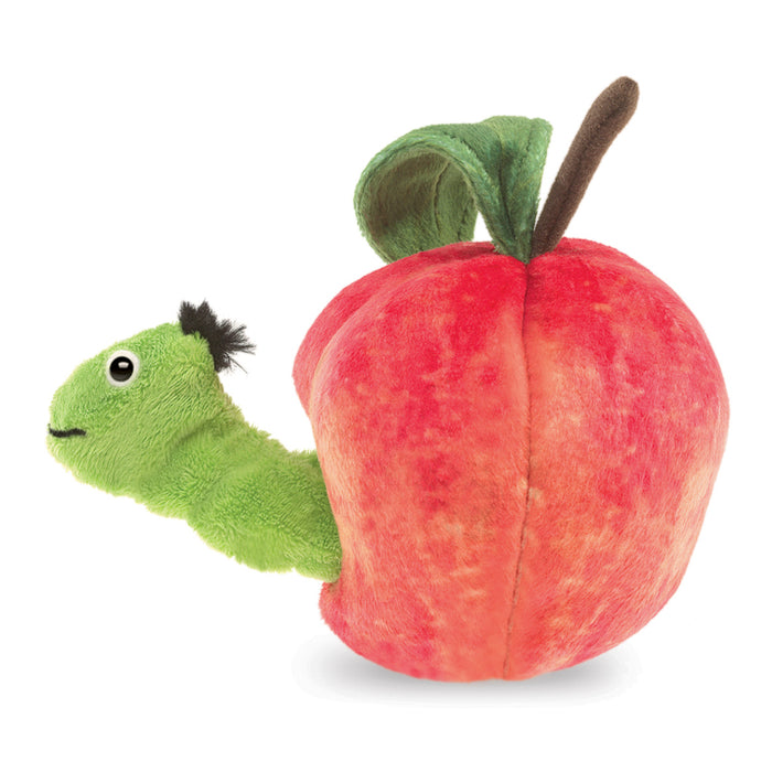 folkmanis worm in apple puppet side