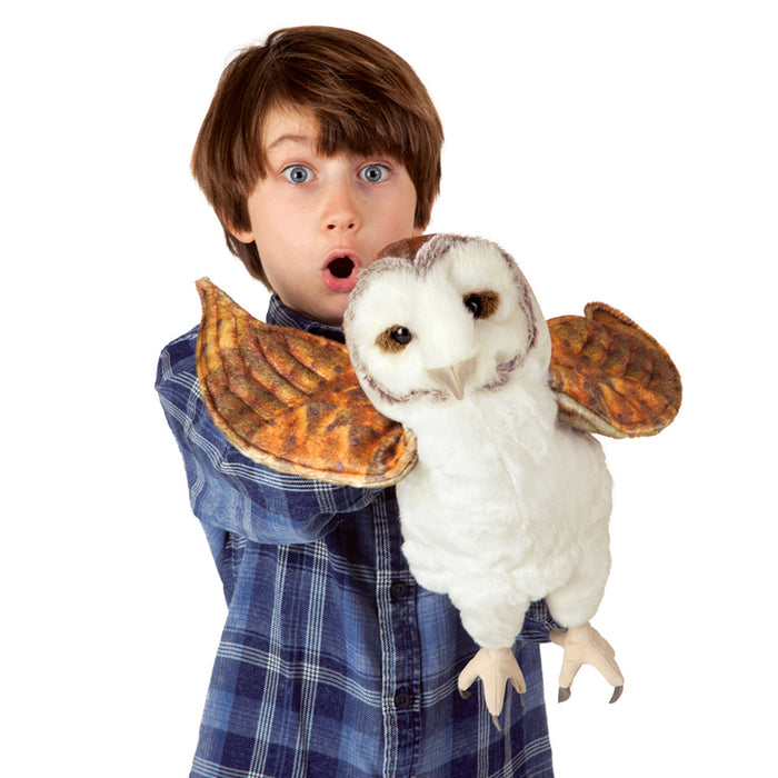 folkmanis barn owl puppet action