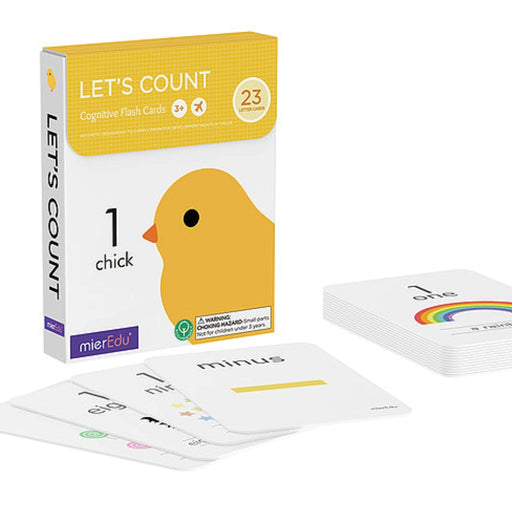 mieredu flash cards lets count packaging
