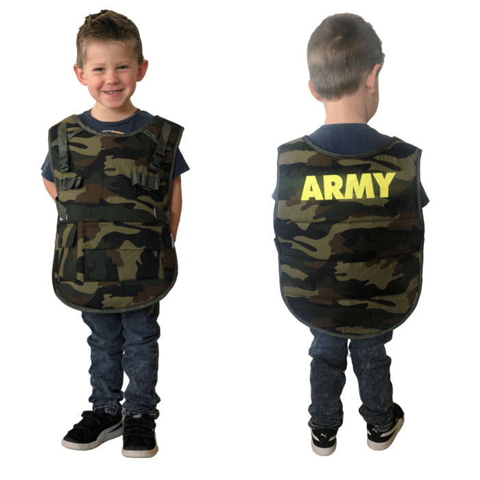fairy girls army camo vest dress up hero