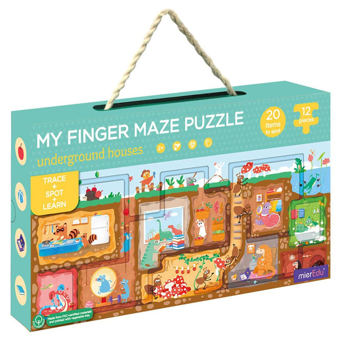 mieredu finger maze puzzle underground houses packaging