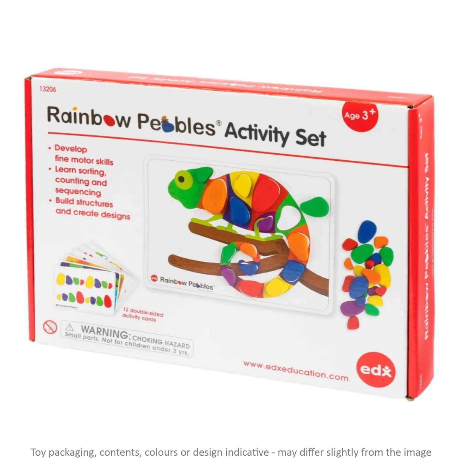 Rainbow Pebbles Activity Set with Cards - 48 pcs + 12 cards