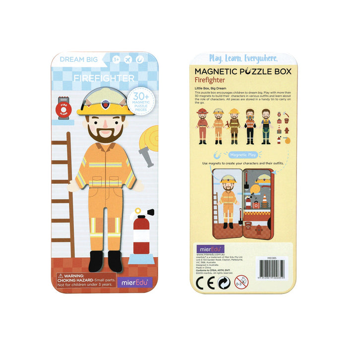 mieredu magnetic puzzle box firefighter set